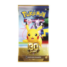 Pokémon 30 Jahre Booster Deutsch – Vorderseite mit Pikachu, Mew und Mewtu