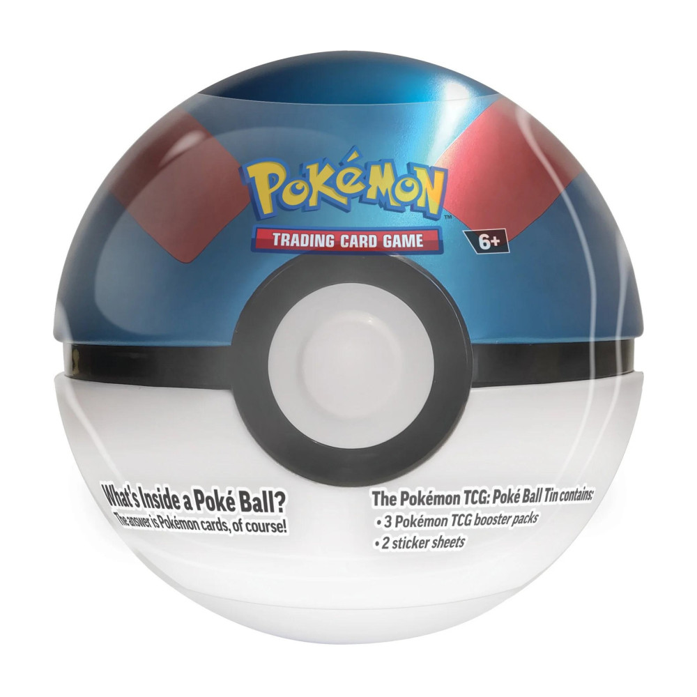 Pokéball-Tin Herbst 2024 – Superball (Abbildung: internationale Ausgabe, geliefert wird die deutsche Ausgabe)