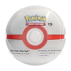 Pokéball-Tin Herbst 2024 – Premierball (Abbildung: internationale Ausgabe, geliefert wird die deutsche Ausgabe)