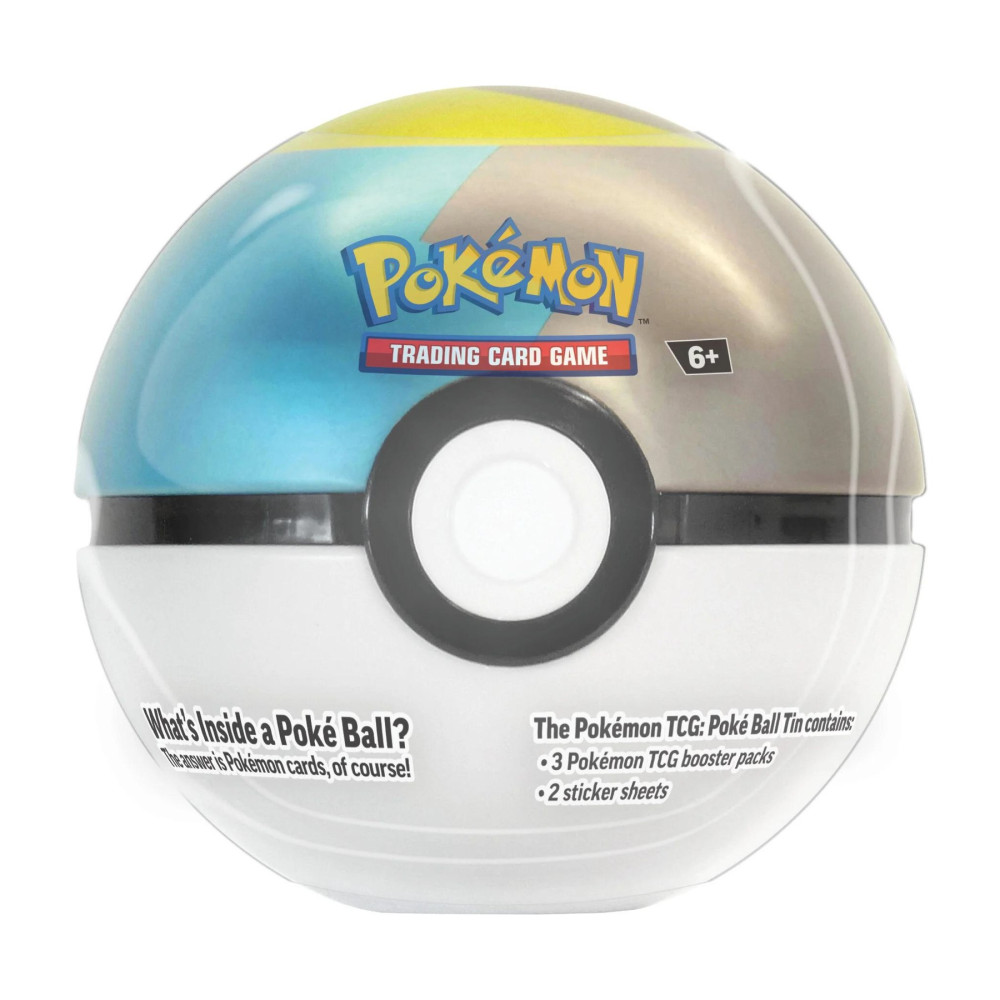 Pokéball-Tin Herbst 2024 – Mondball (Abbildung: internationale Ausgabe, geliefert wird die deutsche Ausgabe)