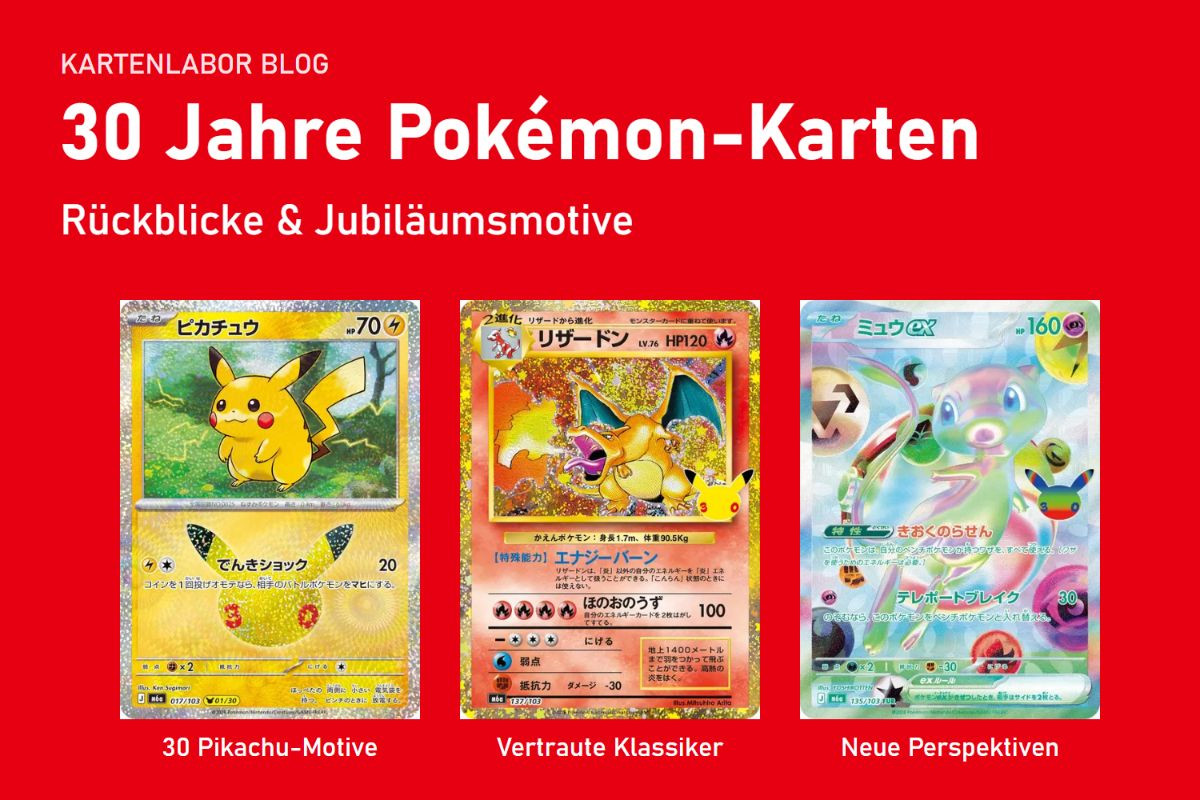 30 Jahre Pokémon-Karten: Rückblicke und Jubiläumsmotive